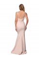 Outlet Full Length Sweetheart Crepe Prom Dress with Tulle Overlay