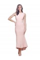 Outlet High Neck Low V-Back Midi Length Crepe Cocktail Dress / Prom Dress
