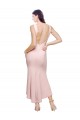 Outlet High Neck Low V-Back Midi Length Crepe Cocktail Dress / Prom Dress
