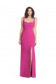 Outlet Wide Strap Notch Empire Waist Bridesaid Dress with Front Slit