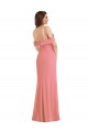 Outlet One Shoulder Draped Cuff Maxi Prom Dress with Front Slit