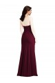 Outlet Strapless Crepe Maxi Prom Dress with Front Slit