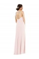 Outlet Criss Cross Halter Princess Line Trumpet Crepe Prom Dress