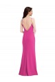 Outlet Open Back High Neck Halter Trumpet Crepe Prom Dress