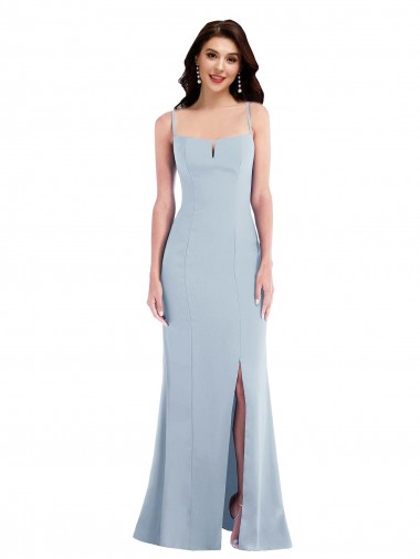 Outlet Flattering Trumpet Maxi Crepe Prom Dress with Front Slit