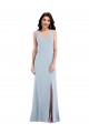Outlet Criss Cross Cutout Back Maxi Prom Dress with Front Slit