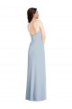 Outlet Strapless Scoop Back Maxi Crepe Prom Dress with Front Slit