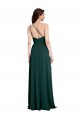 Outlet A-Line Slim One Shoulder Crepe Prom Dress with Asymmetrical Straps and Side Slit
