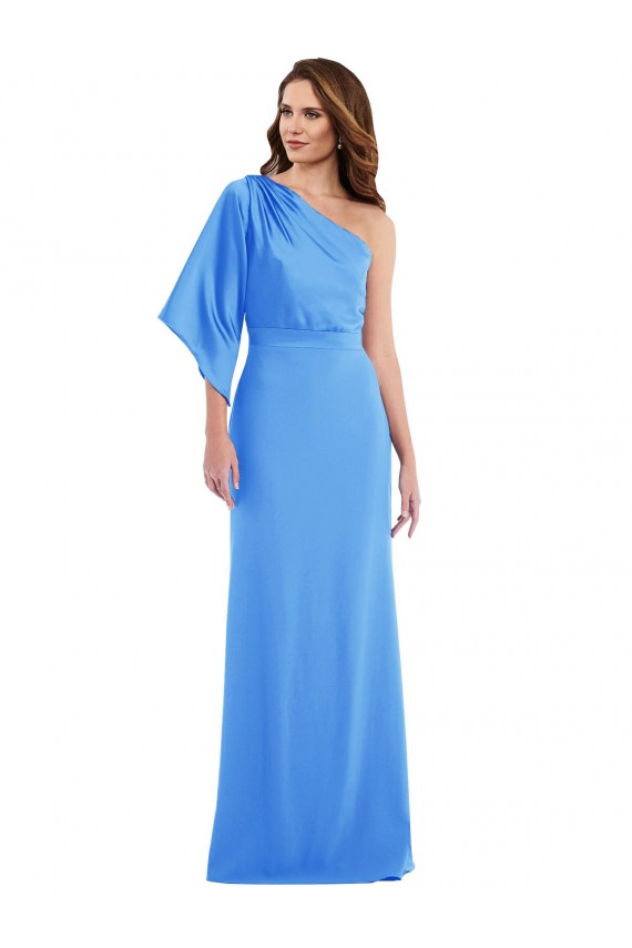 Outlet One Shoulder Bell Sleeves Trumpet Prom Dress