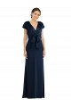 Outlet Soft Bow Blouson Bodice Trumpet Crepe Prom Dress