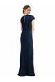 Outlet Soft Bow Blouson Bodice Trumpet Crepe Prom Dress