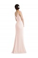 Outlet Skinny Strap Deep V-Neck Trumpet Crepe Prom Dress with Front Slit