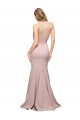 Outlet Long Sweetheart Crepe Prom Dress with High Neck Illusion Tulle Details