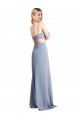 Outlet Feminine Scoop Neckline Long Crepe Slip Prom Dress 