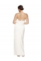 Outlet High Neck Stretch Satin Prom Dress with Low Back and Side Slit