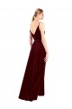 Outlet Faux Wrap V-Neck Sleek Long Velvet Prom Dress