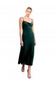 Outlet Midi Length Cowl Neck Velvet Slip Cocktail Prom Dress / Homecoming Dress