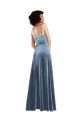 Outlet Sleek Cowl Neck Velvet Maxi Prom Dress with Pockets
