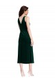 Outlet Cowl Neck Velvet Midi Length Cocktail Prom Dress / Homecoming Dress