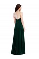 Outlet Velvet Halter Maxi Prom Dress with Front Slit & Pockets