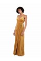 Outlet Romantic Velvet Floor Length Prom Dress with Wrap Detail