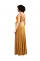 Outlet Romantic Velvet Floor Length Prom Dress with Wrap Detail