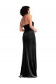 Outlet Empire Waist Stretch Velvet Prom Dress with Halter Strap